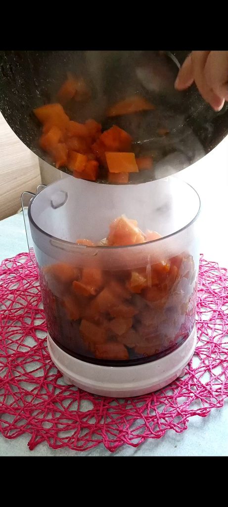 Trituramos la calabaza
