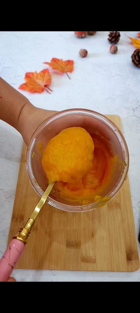 Trituramos una parte de la calabaza