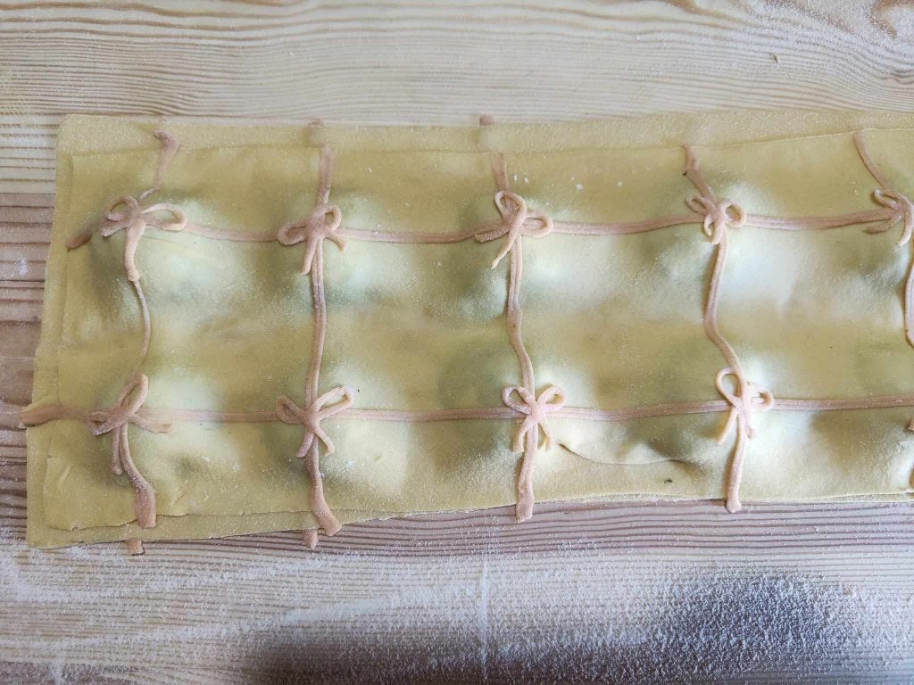 Raviolis con lacito