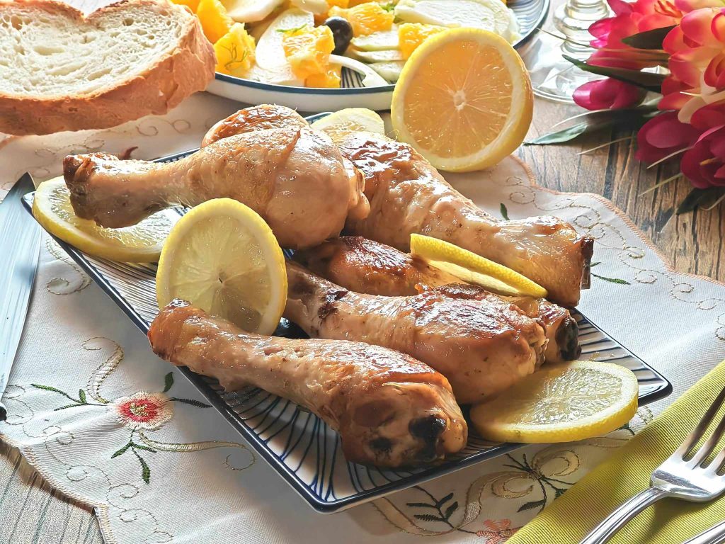 Muslos de pollo al limón