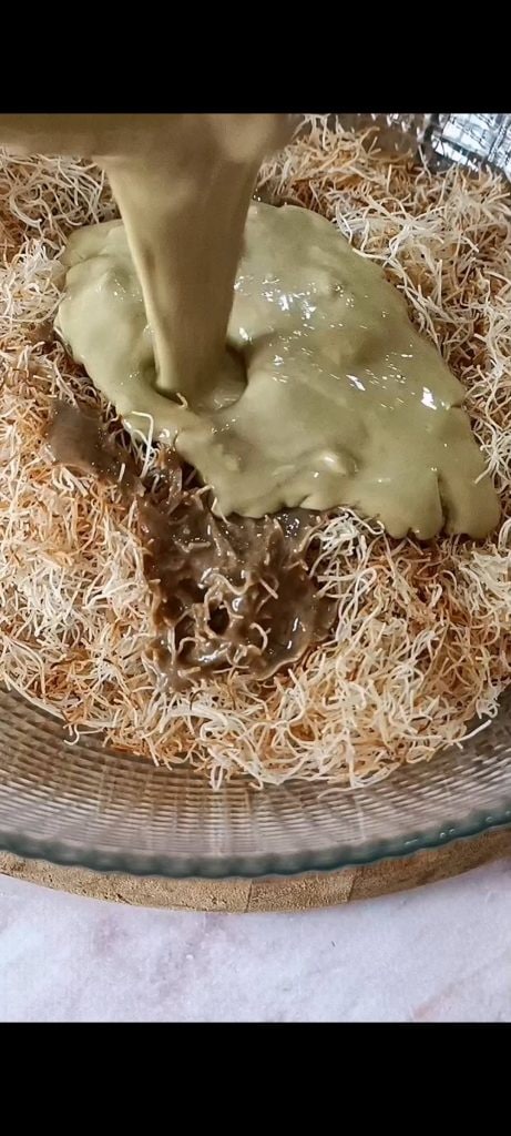 Añadimos tahina y pasta de pistacho