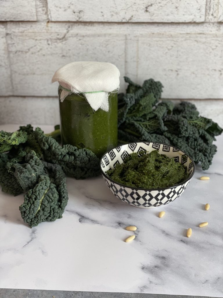 Pesto de col rizada