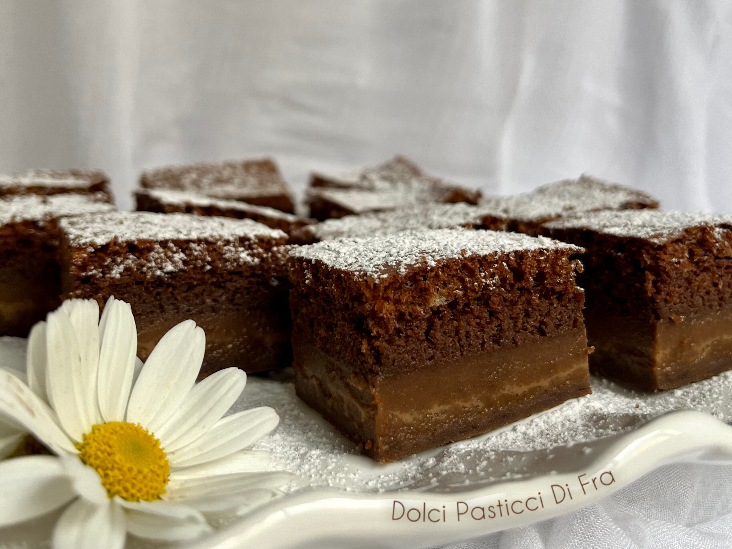 Tarta mágica de café y cacao sin gluten y sin lactosa