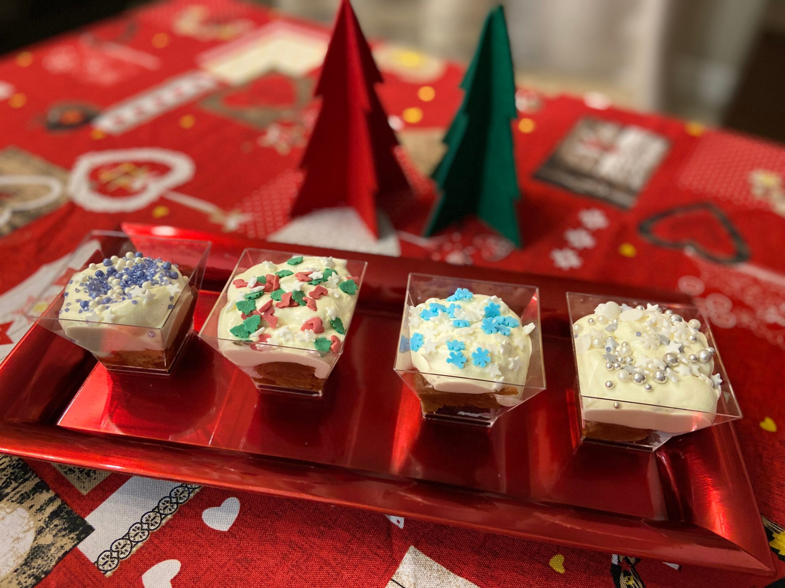 Tiramisú navideños individuales