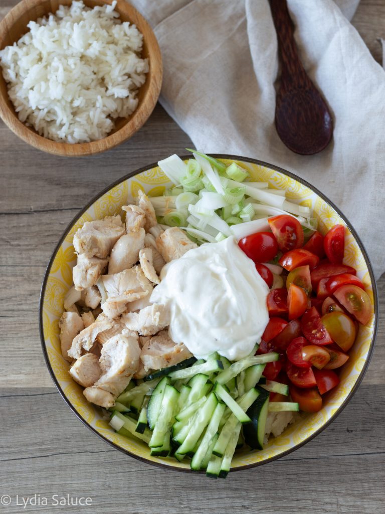 ensalada de arroz a la griega