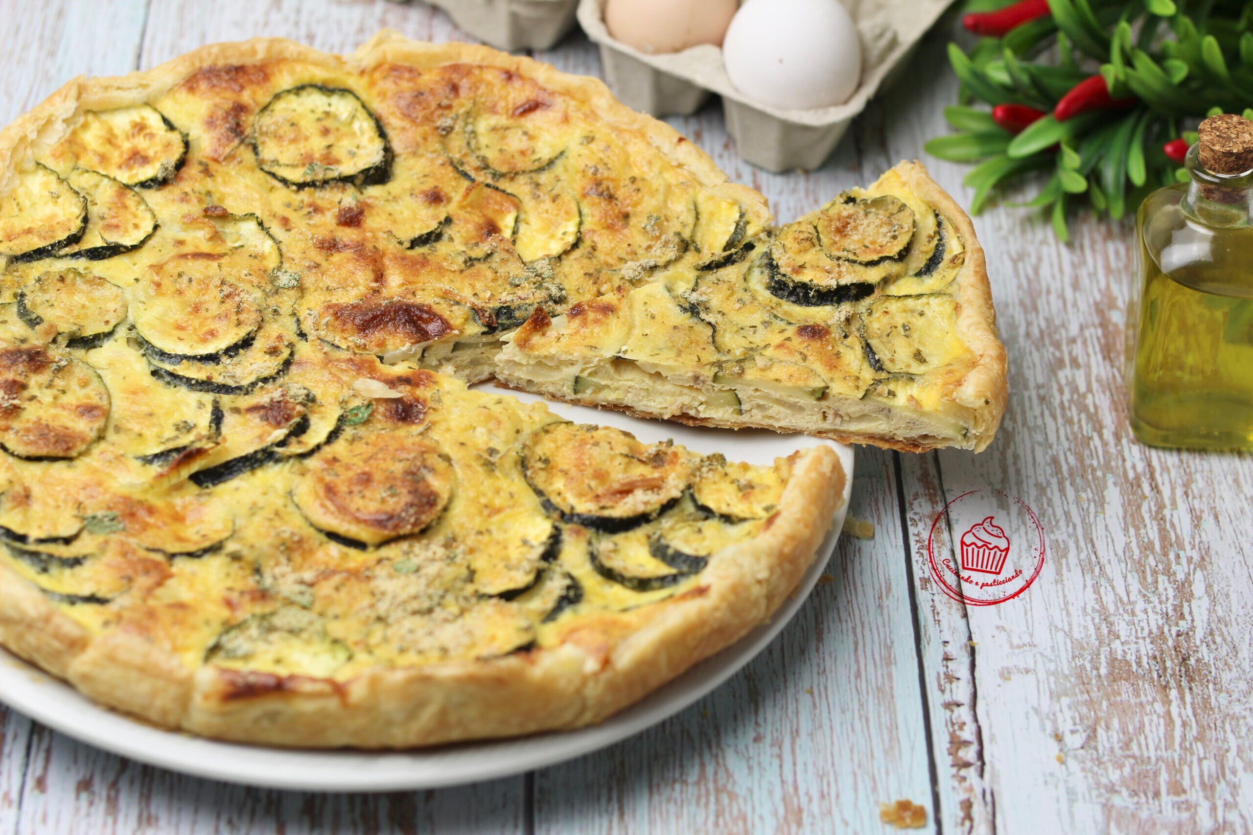 Tarta salada de calabacines