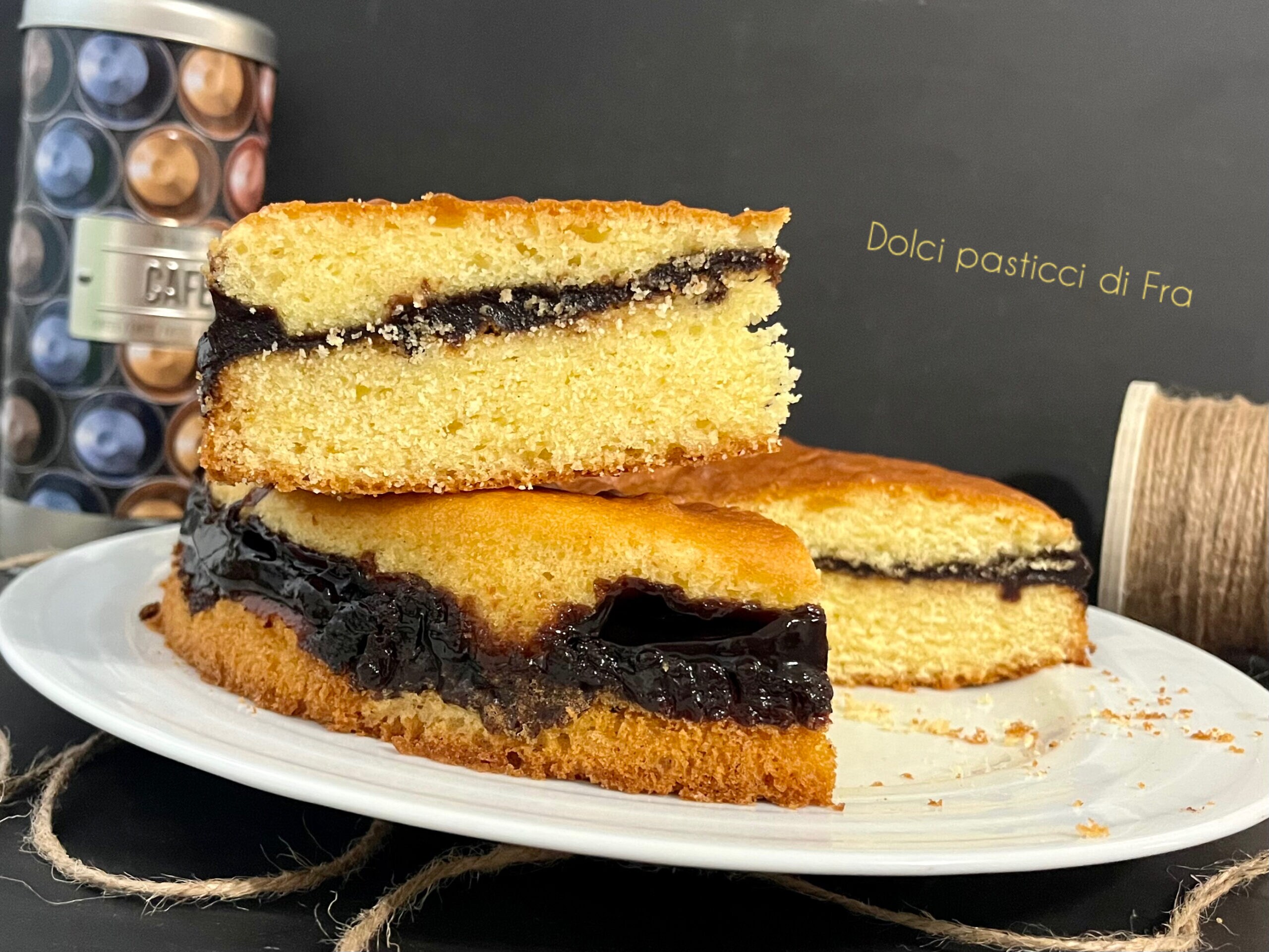 Tarta vertida de café sin gluten
