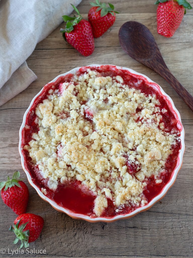 crumble de fresas al coco