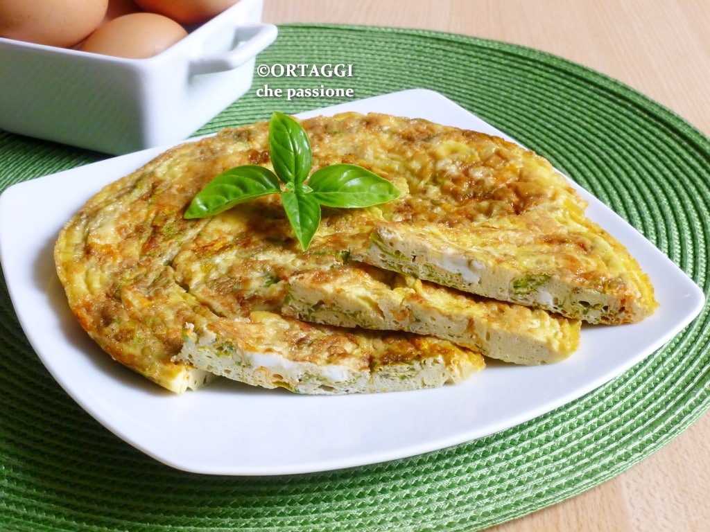 Tortilla con flores de calabacín LIGHT