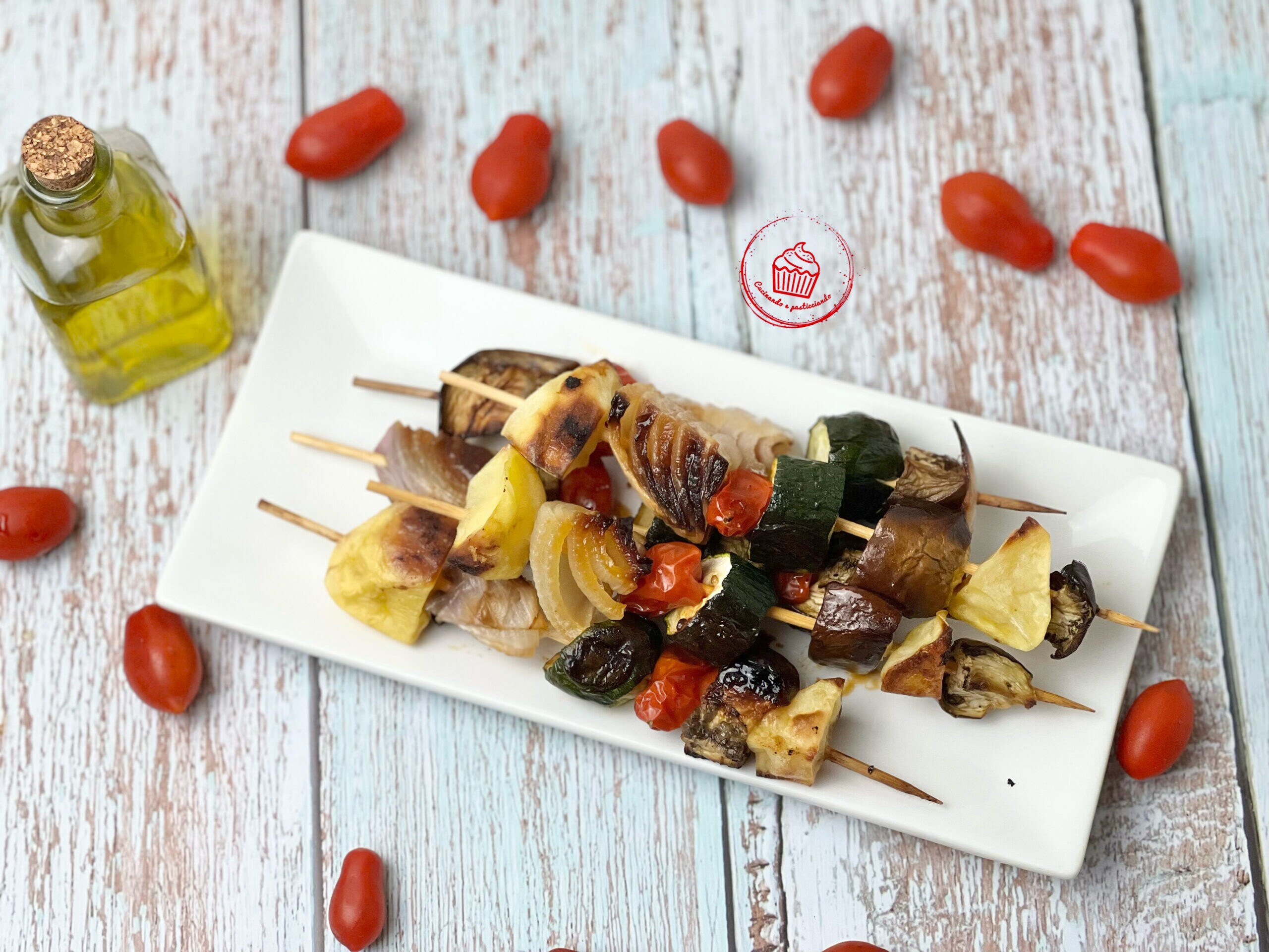 Brochetas de verduras