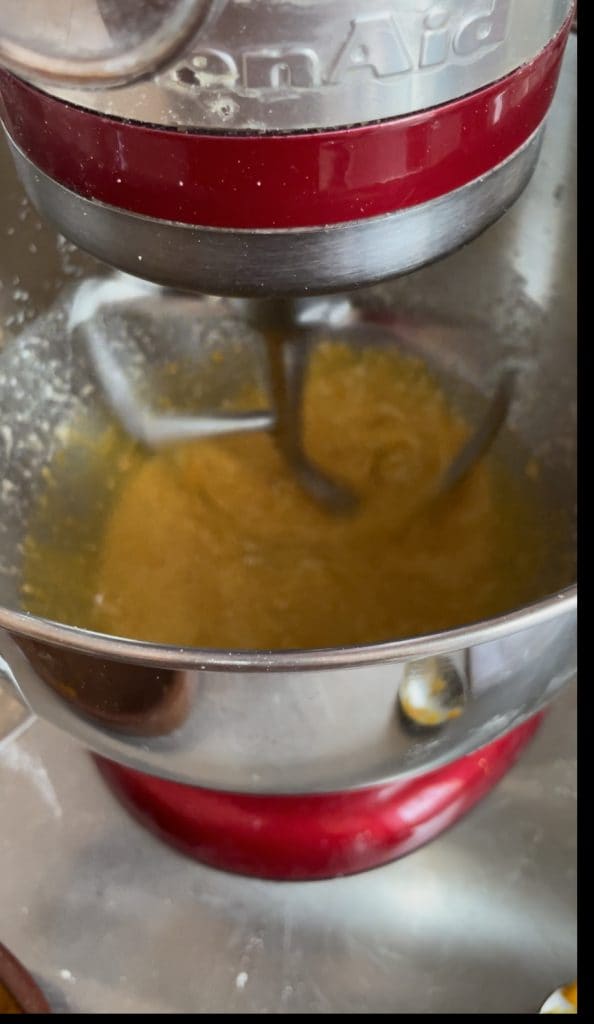 puré de calabaza mezclado