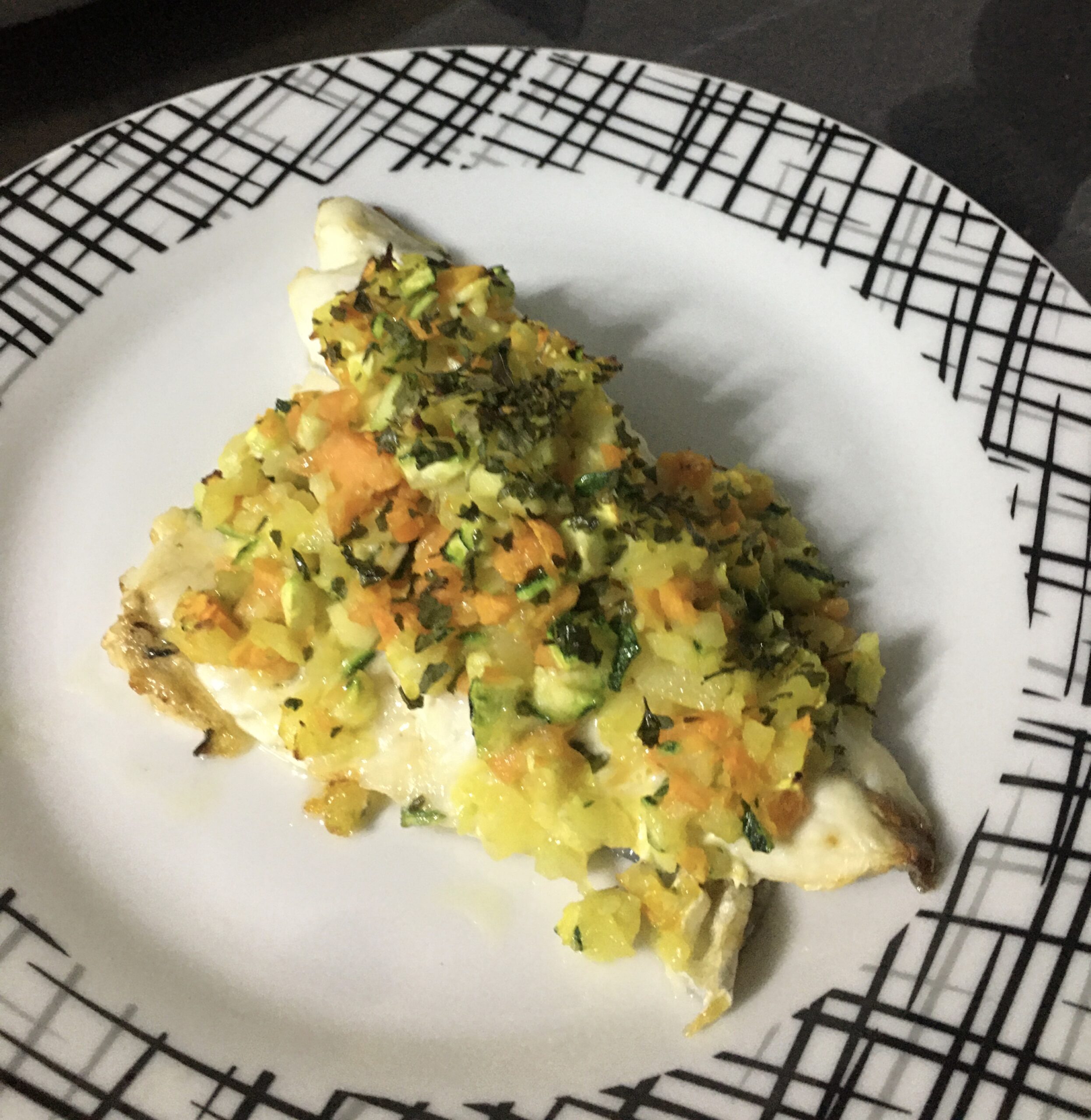 Dorada al horno con verduras