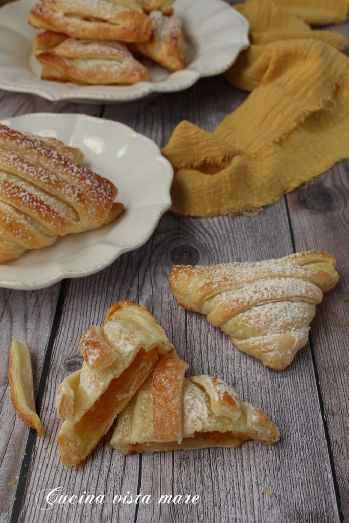 Abanicos de hojaldre con manzanas Cocina vista mar