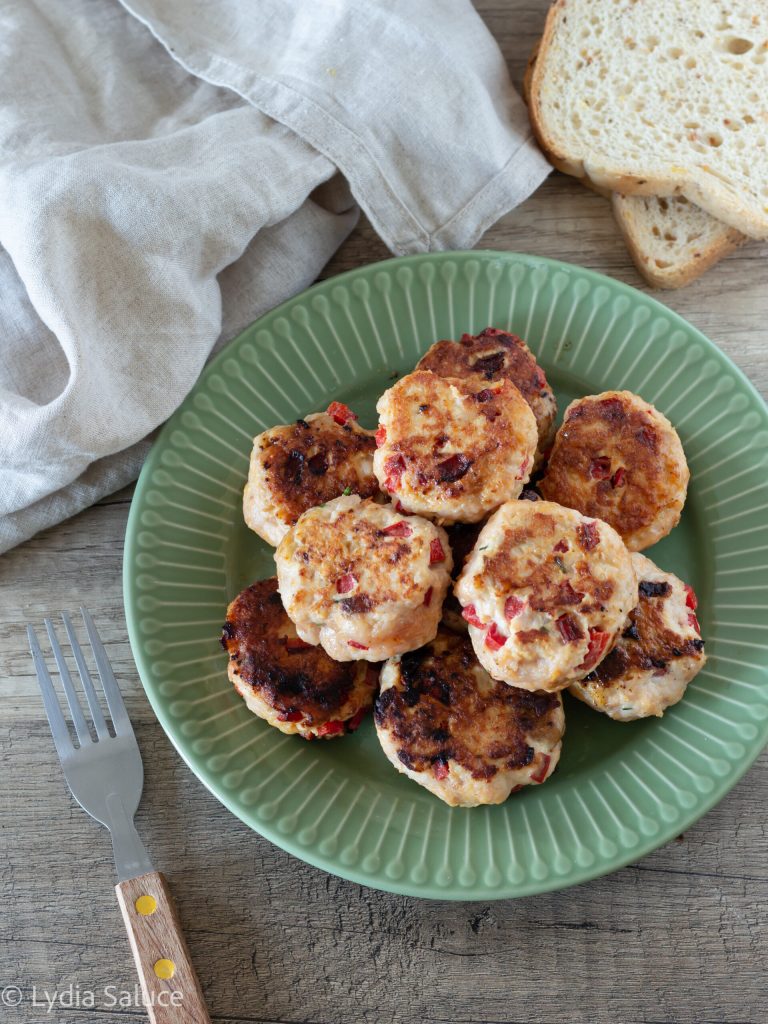 albóndigas de pavo con pimientos