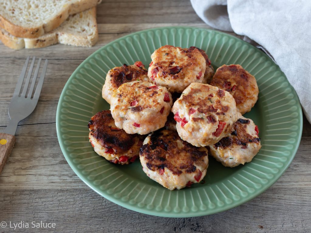 albóndigas de pavo con pimientos