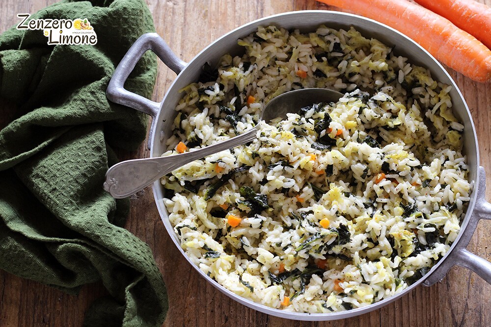 Arroz con col y col negra