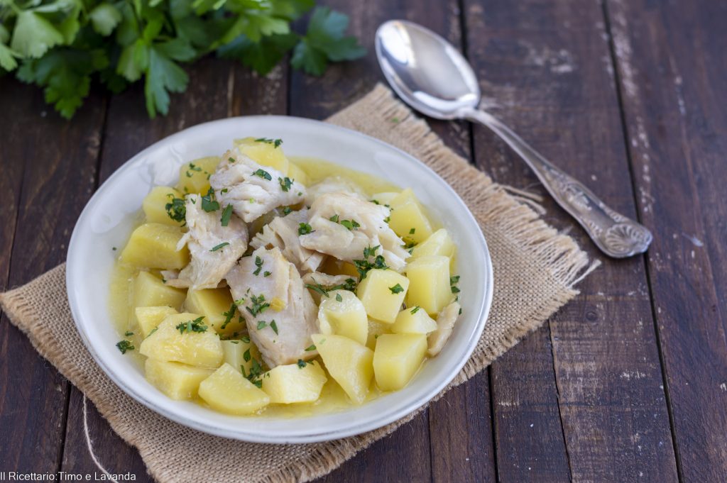 Bacalao con patatas en blanco