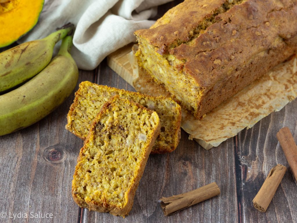 Pan de plátano con calabaza