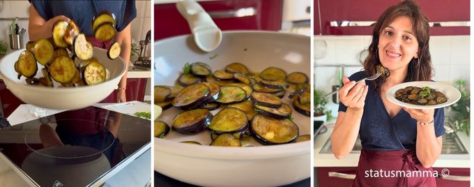 Berenjenas en sartén listas en 15 minutos – guarnición inteligente, suave y aromática