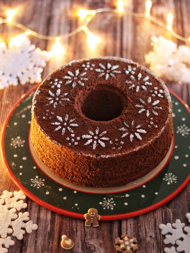 Bizcocho chiffon de cacao