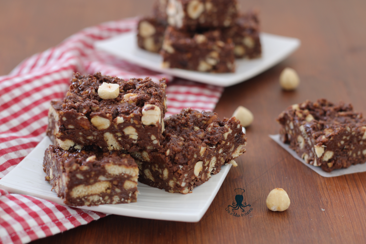 Brownies de Nutella sin cocción, receta fácil y rápida.