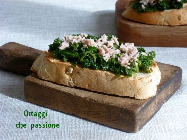 Bruschetta verde con atún Hortalizas que pasión by Sara