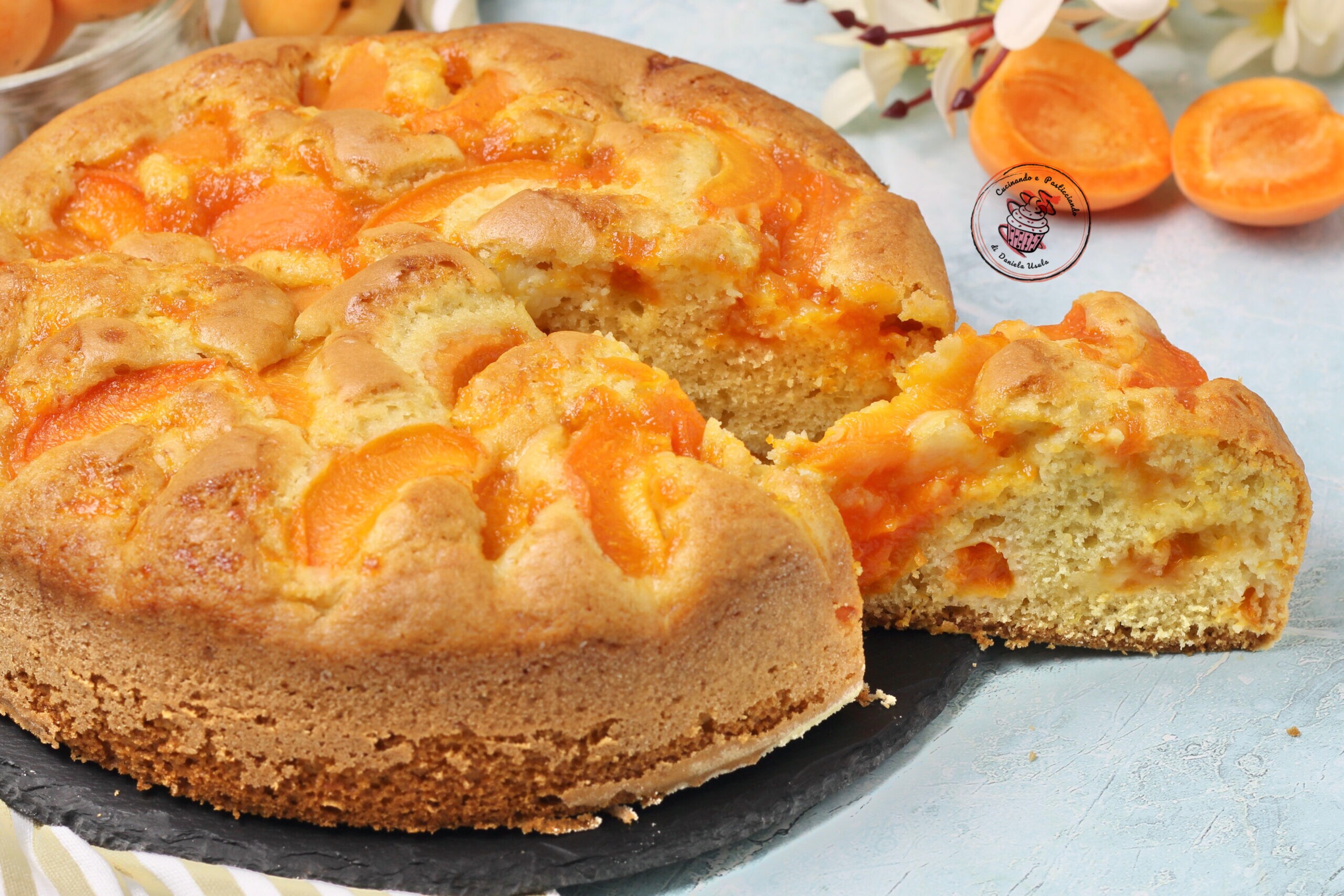 Tarta suave de albaricoques