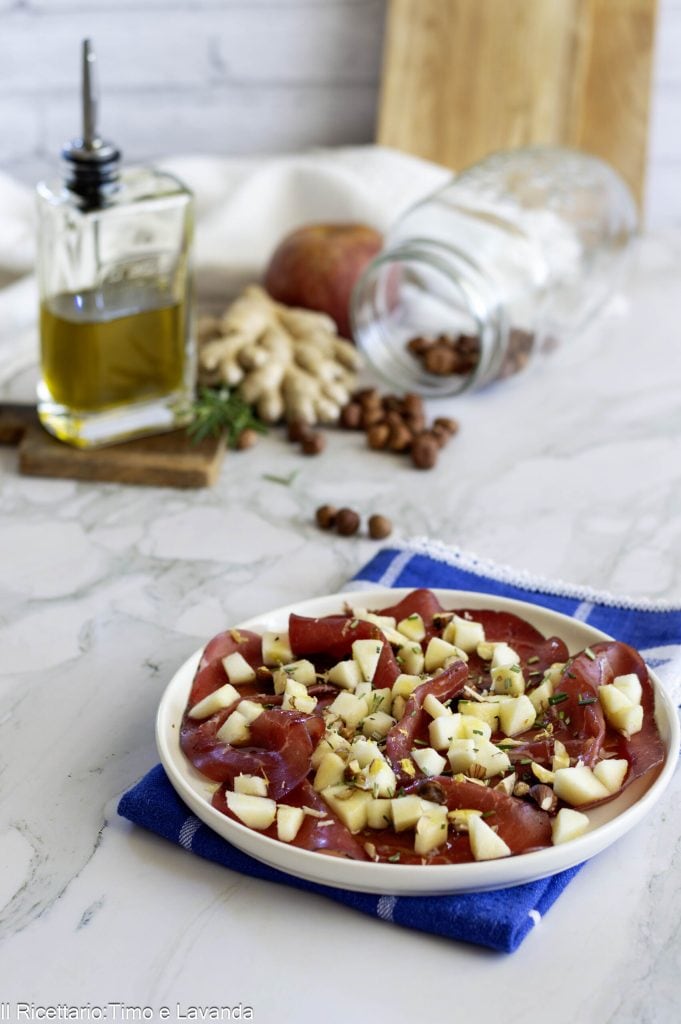 carpaccio de ternera con manzanas