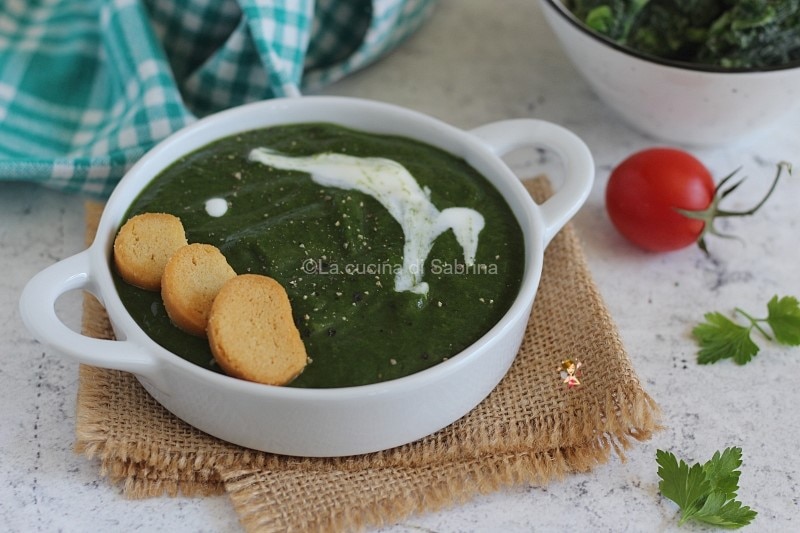 Crema de espinacas en olla a presión