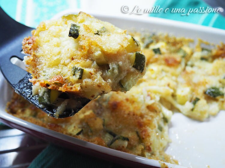 Calabacines y mozzarella al horno