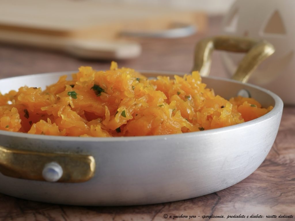Calabaza en sartén agridulce sin azúcar