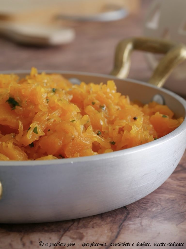 Calabaza en sartén agridulce sin azúcar