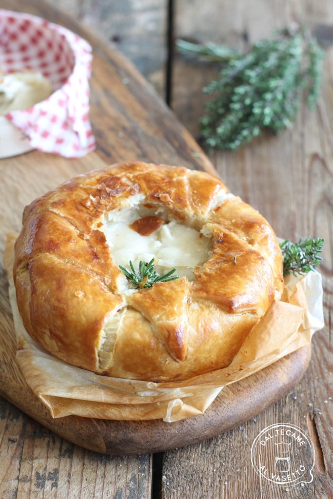 Camembert en hojaldre en la freidora de aire