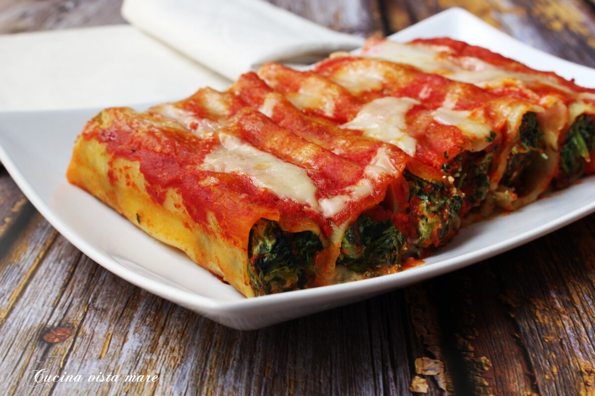 Canelones de ricotta y espinacas