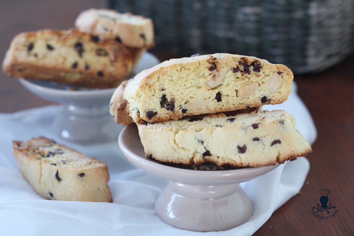 Cantucci blandos con gotas de chocolate