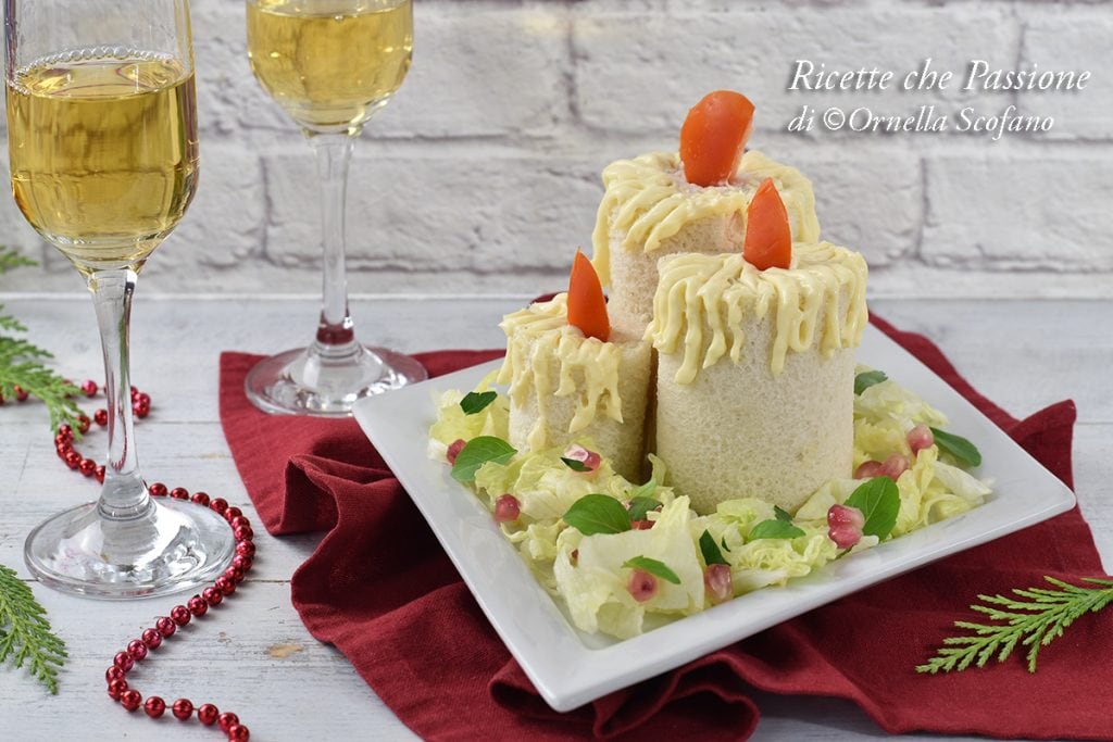 receta velas de navidad sandwich con salmón ahumado
