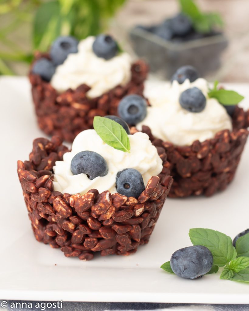 Cestas de Arroz Inflado y Chocolate