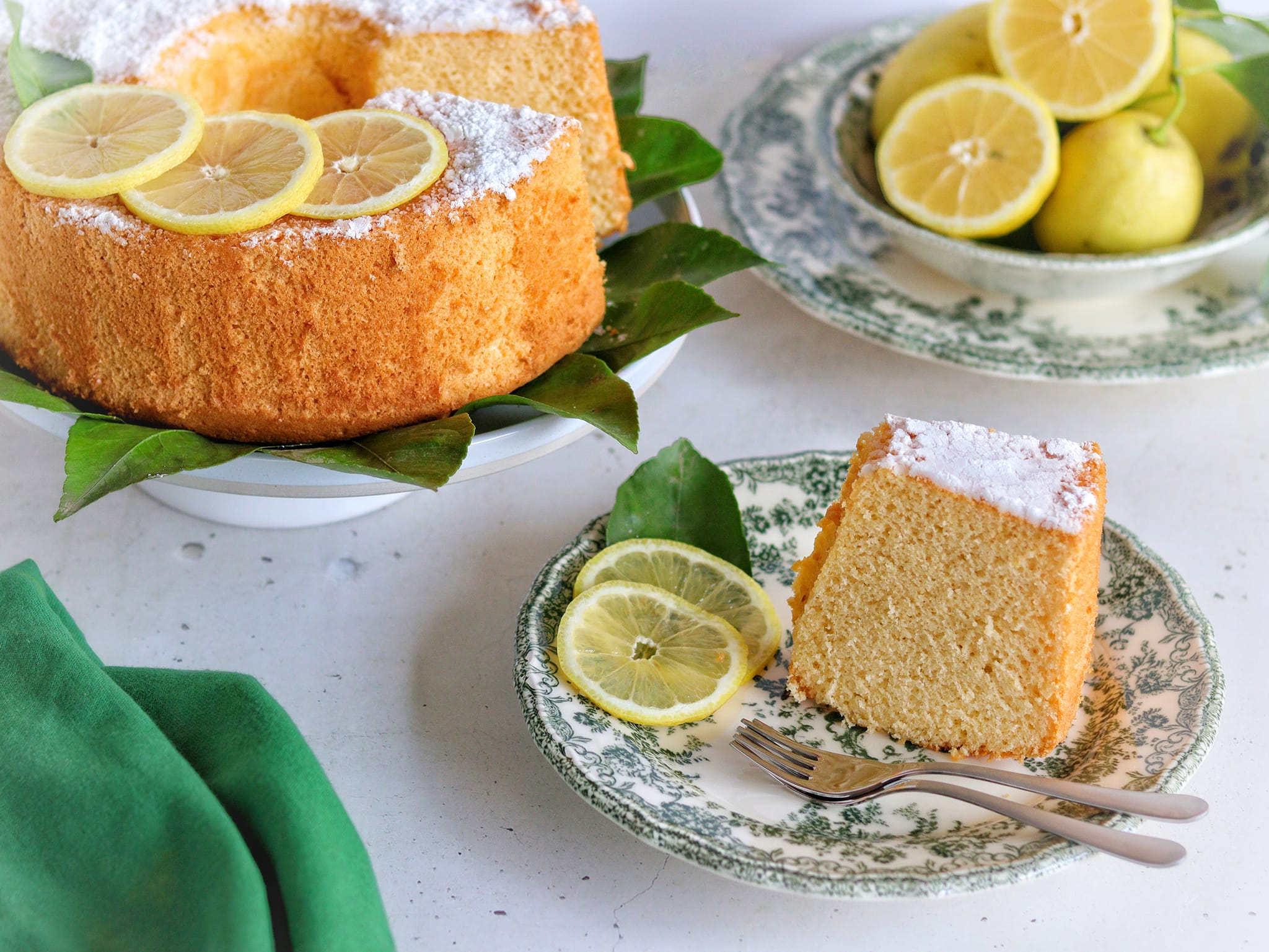 Chiffon cake de limón