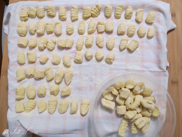 preparación ñoquis para congelar