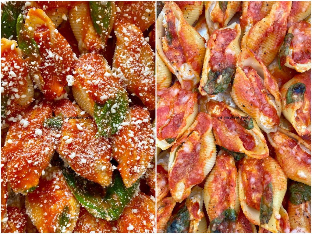 Conchiglioni rellenos de ricotta con canela y albahaca tutorial