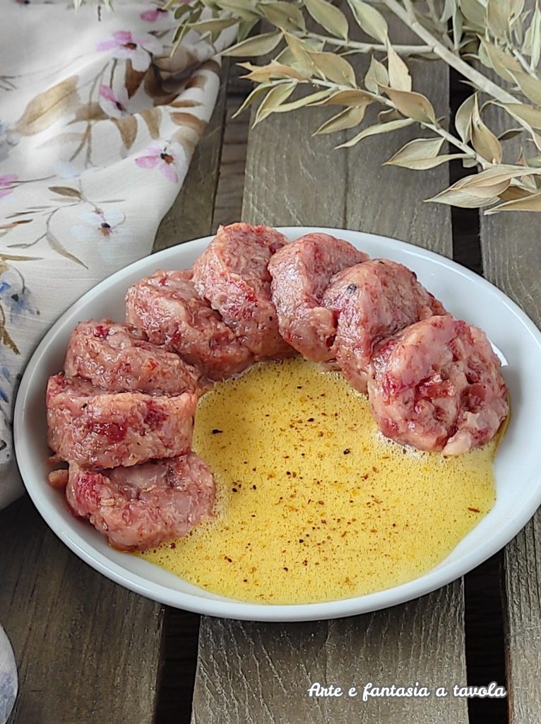 Cotechino con zabaione salado