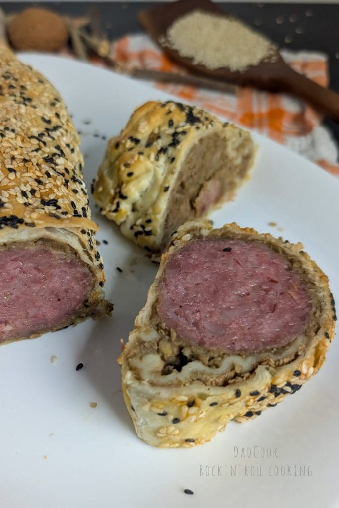 Cotechino en costra con lentejas agridulces