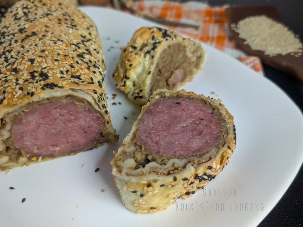 Cotechino en costra con lentejas agridulces