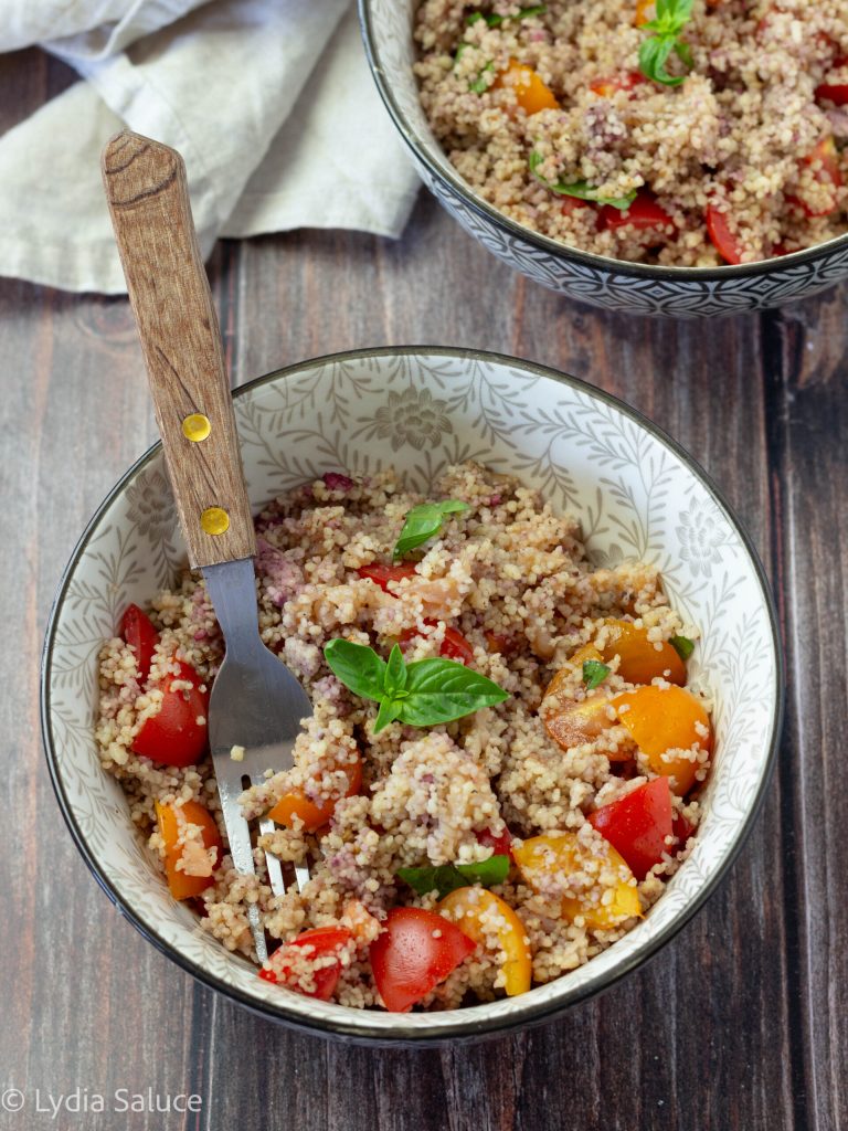 Cous Cous salmón y tomatitos