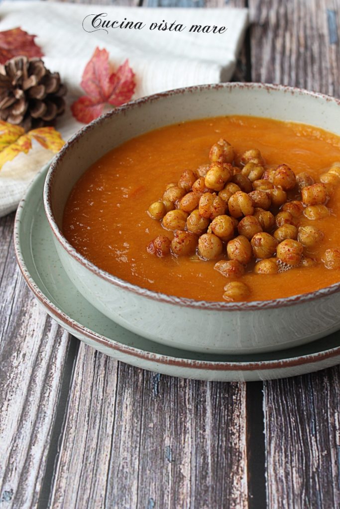 Crema de calabaza y peras Cocina vista mare