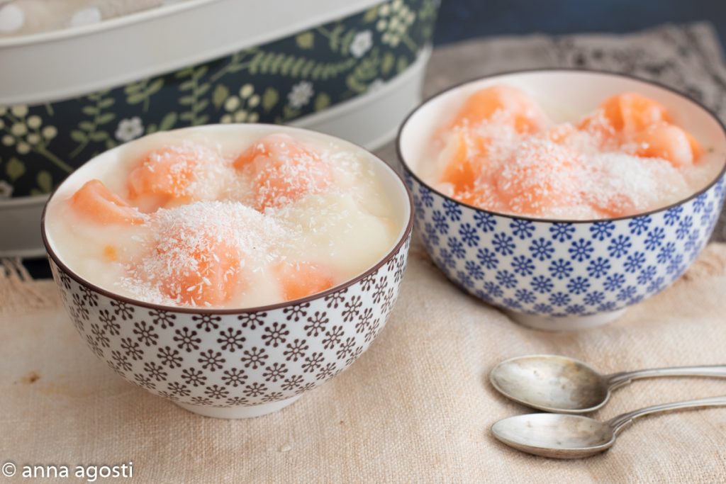 Crema de coco y melón sin leche