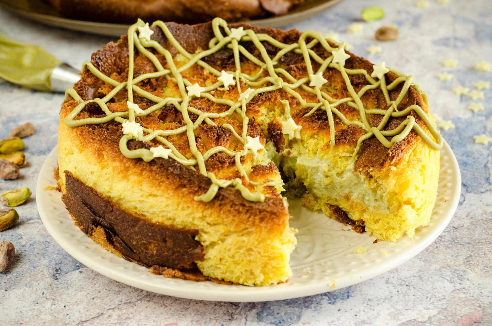 Crumble de pandoro, pistacho y ricotta, ¡fácil y delicioso!