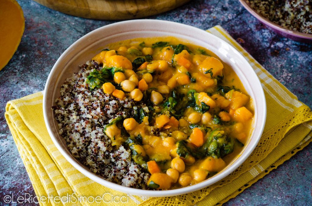 Curry de calabaza y garbanzos