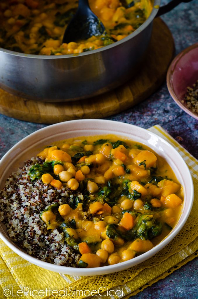 Curry de calabaza y garbanzos