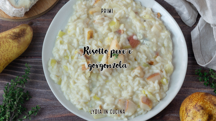 Risotto con peras y gorgonzola